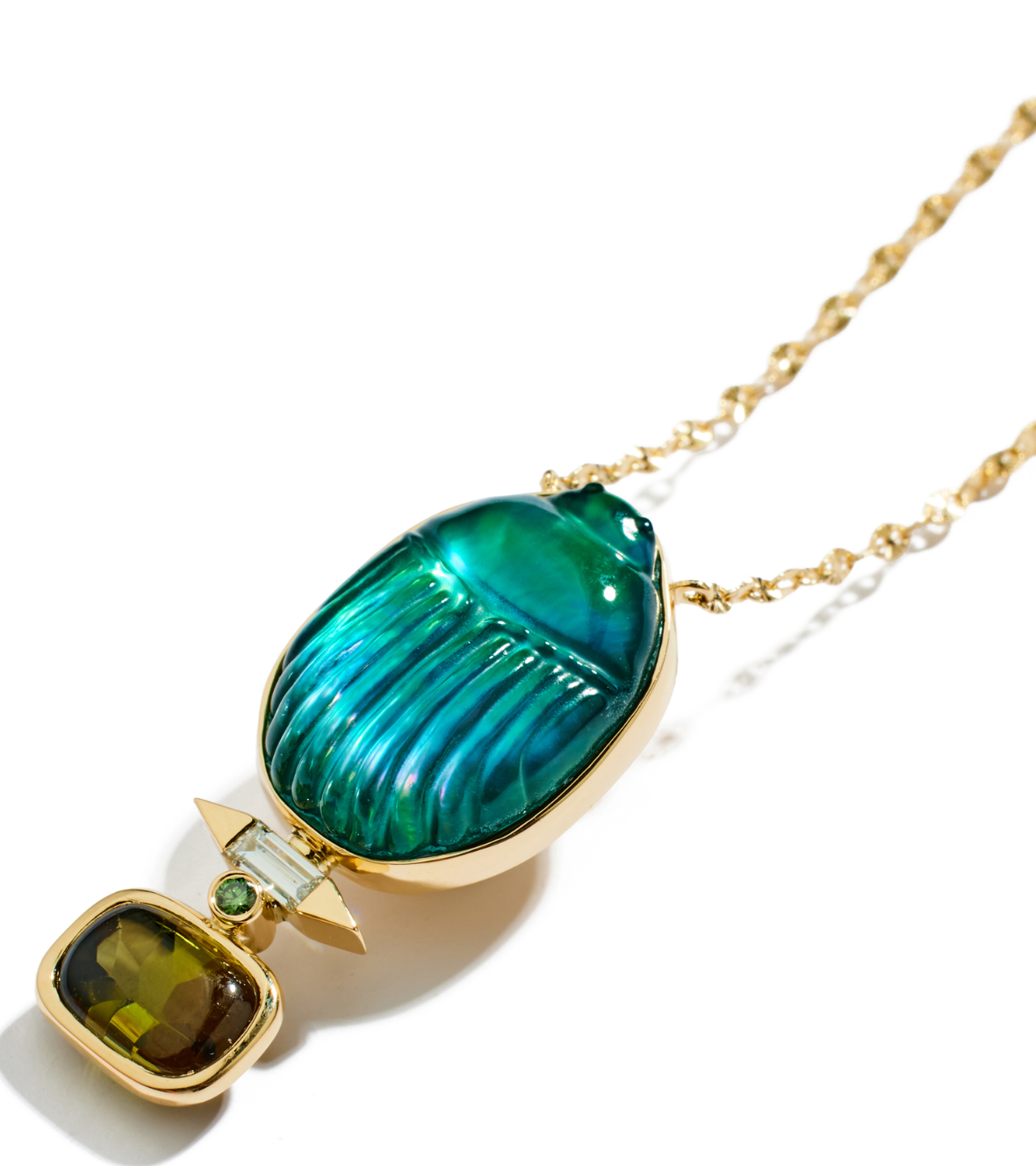 Lito Big Gola Tourmaline Pendant Necklace